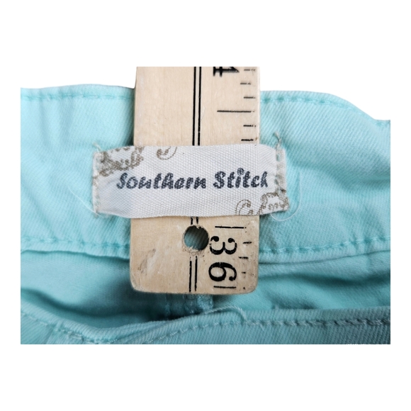 USED Southern Stitch light teal bell bottom jeans - Picture 3 of 11